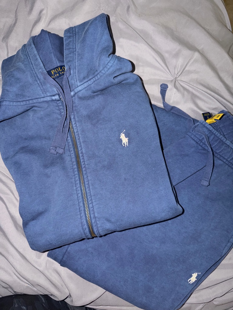 Polo By Ralph Lauren Blue Hoodie & Sweatpants Set